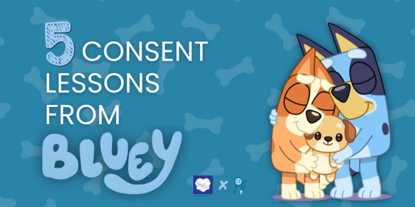 5 Consent lessons from Bluey with image of the family